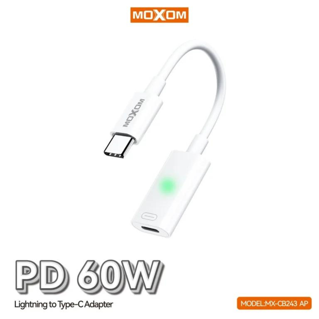 MoXoM USB-C to Lightning Charging Adapter 60W White