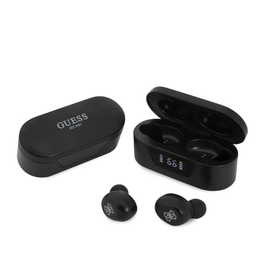 Ακουστικά με Θήκη Φόρτισης Guess Classic Logo In-ear Bluetooth black