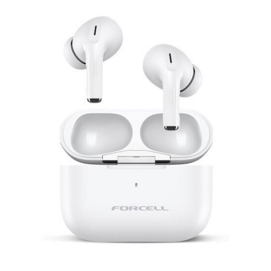 Ακουστικά ασύρματα με Θήκη Φόρτισης Forcell F-Audio In-ear Bluetooth white