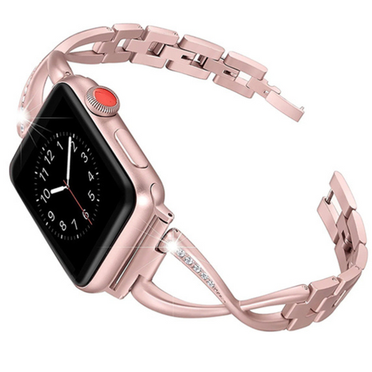 Λουράκι X-Line Metal Beads Bracelet Vintage Pink Apple Watch 38/40/41/42 Series 10 2024