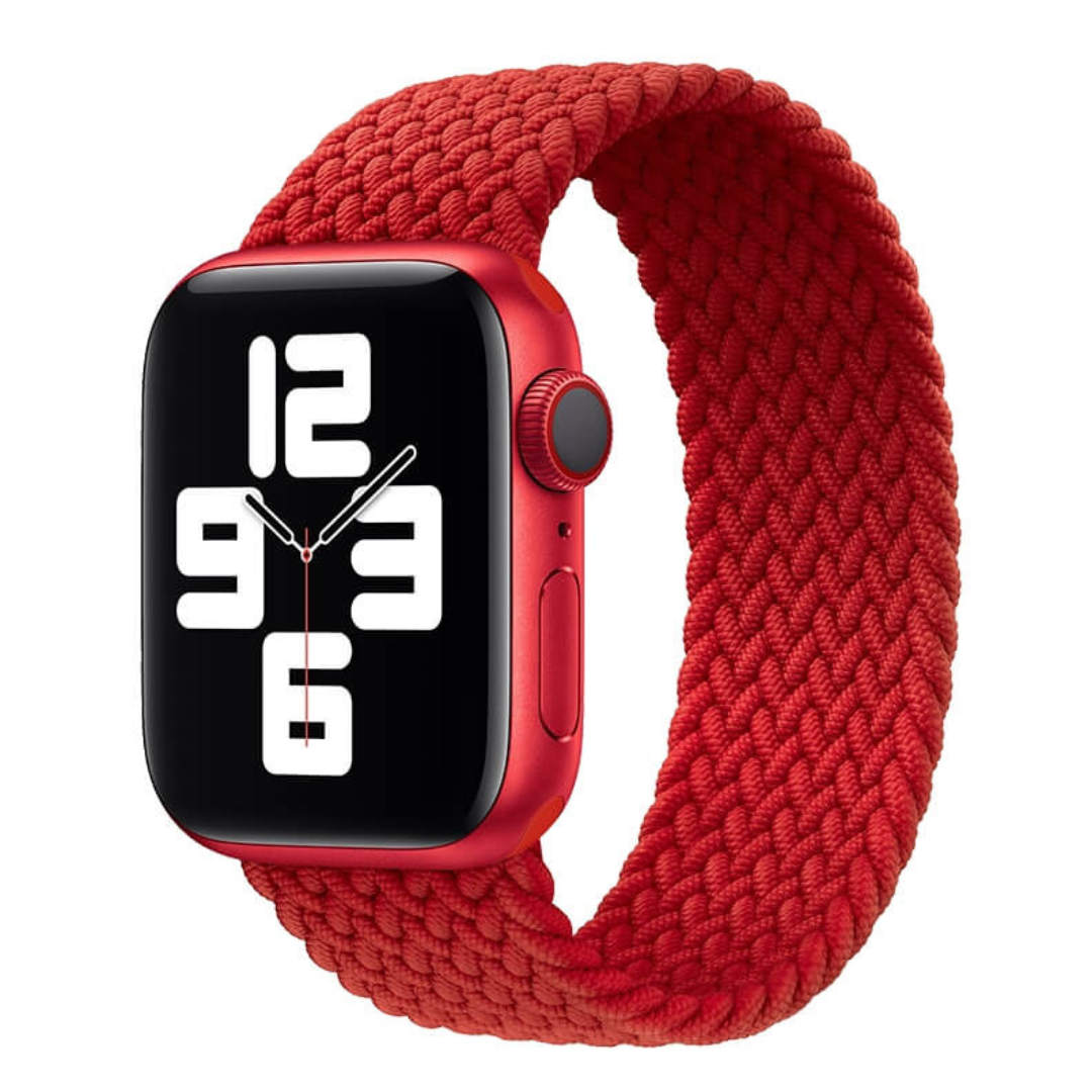 Hera Braided Red Λουράκι (Size: M) για Apple Watch 38/40/41/42mm Series 10 2024