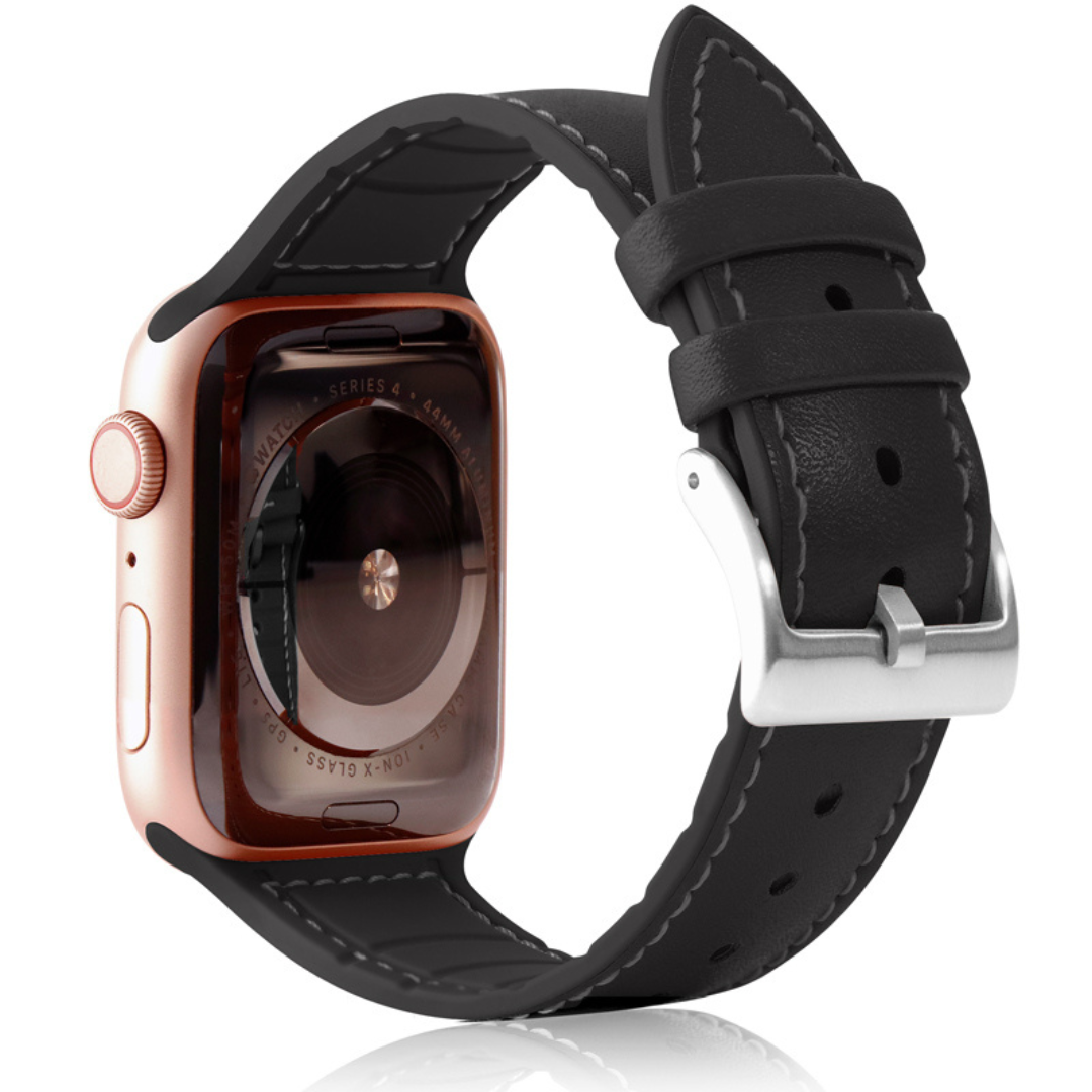 Stoband Hera Genuine Leather Λουράκι Black Apple Watch 38/40/41/42mm Series 10 2024