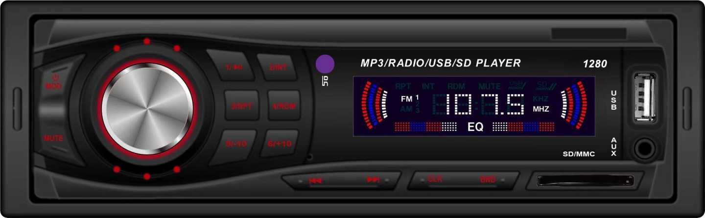 Ηχοσύστημα αυτοκινήτου 1DIN  Bluetooth  1280 LCD