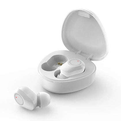 Ακουστικά ασύρματα με θήκη φόρτισης Tws M9 λευκό
