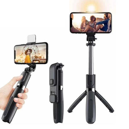 Selfie stick τρίποδας με φωτισμό led L02s