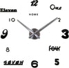 Ρολόι τοίχου 3d ακρυλικό με αριθμούς και γράμματα μαύρο