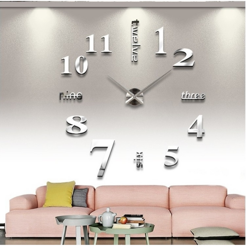 Ρολόι τοίχου vintage 3d καθρέφτης