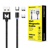Wozinsky Magnetic Cable USB / micro USB / USB Typ C / Lightning 1m with LED light black (WMC-01)