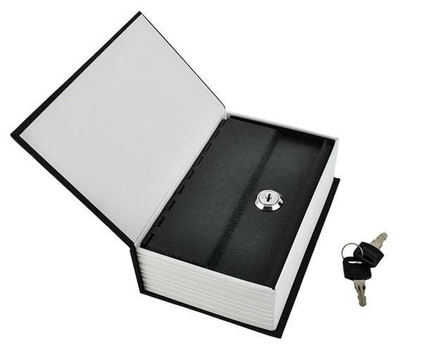 Χρηματοκιβώτιο Ασφαλείας βιβλίο με κλειδαριά σε μαύρο χρώμα και 2 κλειδιά